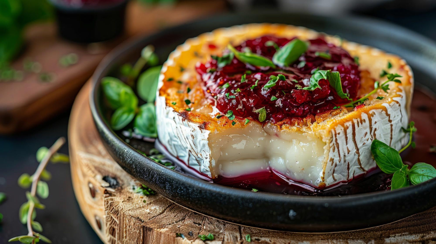 Gebackener Camembert im Mandel-Tempura-Mantel